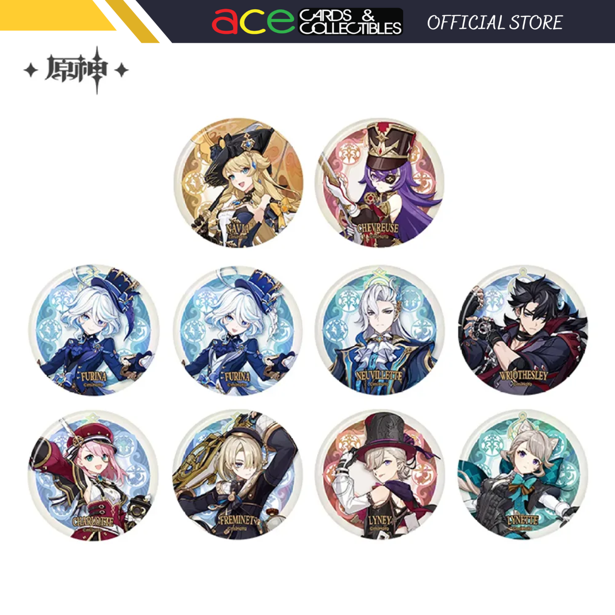 miHoYo Genshin Impact Character Tin Badge Court of Fontaine-Navia-miHoYo-Ace Cards & Collectibles