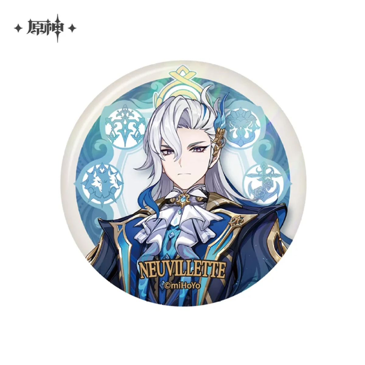 miHoYo Genshin Impact Character Tin Badge Court of Fontaine-Neuvillette-miHoYo-Ace Cards &amp; Collectibles