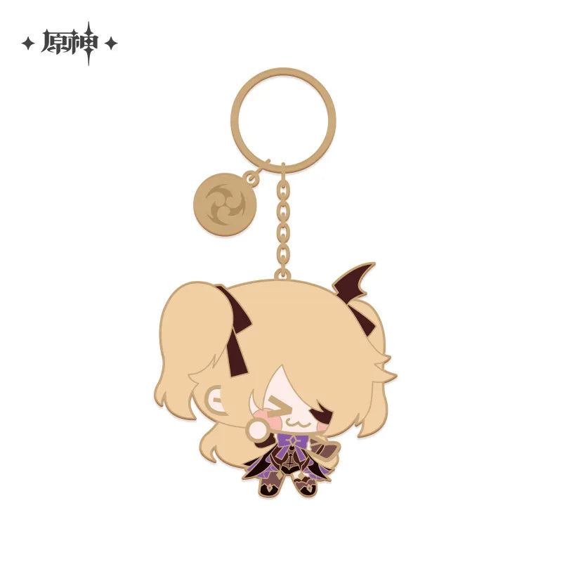 miHoYo Genshin Impact Chibi Characters Metalic Keychain-Fischl-miHoYo-Ace Cards &amp; Collectibles