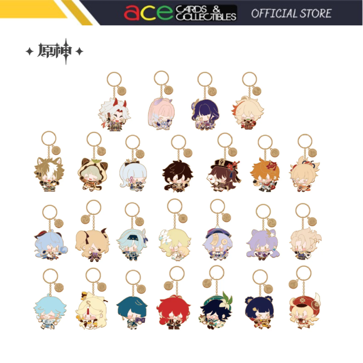 miHoYo Genshin Impact Chibi Characters Metalic Keychain-Shogun-miHoYo-Ace Cards & Collectibles