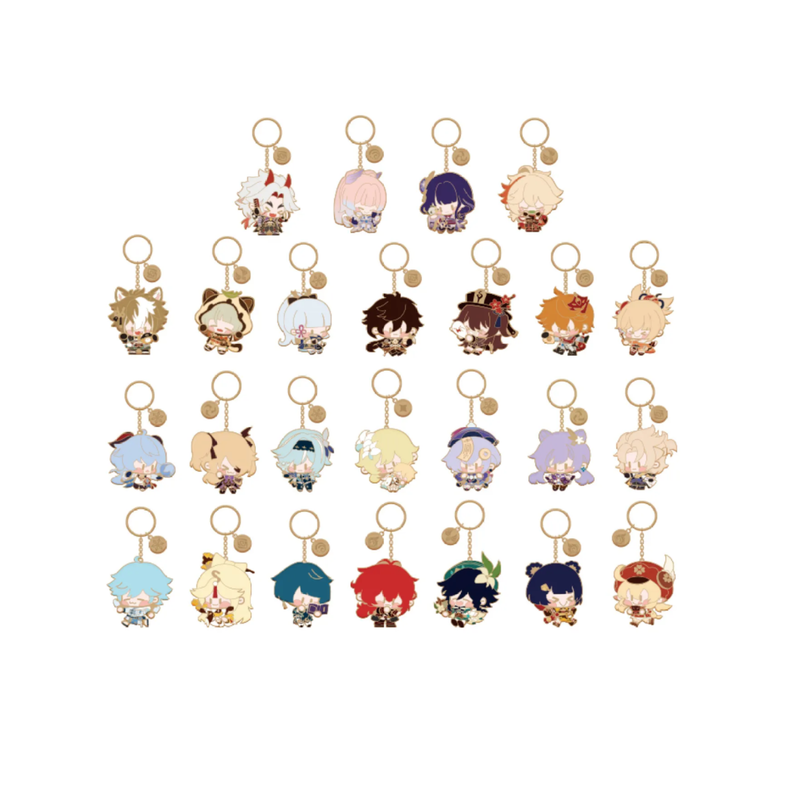 miHoYo Genshin Impact Chibi Characters Metalic Keychain-Shogun-miHoYo-Ace Cards & Collectibles