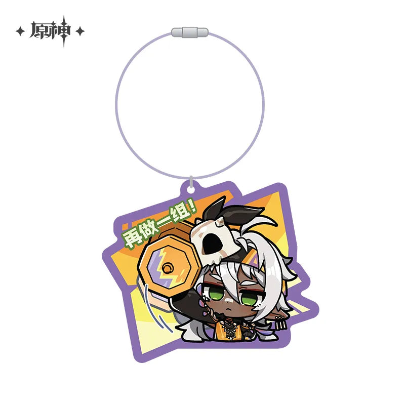 miHoYo Genshin Impact Chibi Expression Sticker Acrylic Keychain: Natlan-Ororon-miHoYo-Ace Cards & Collectibles