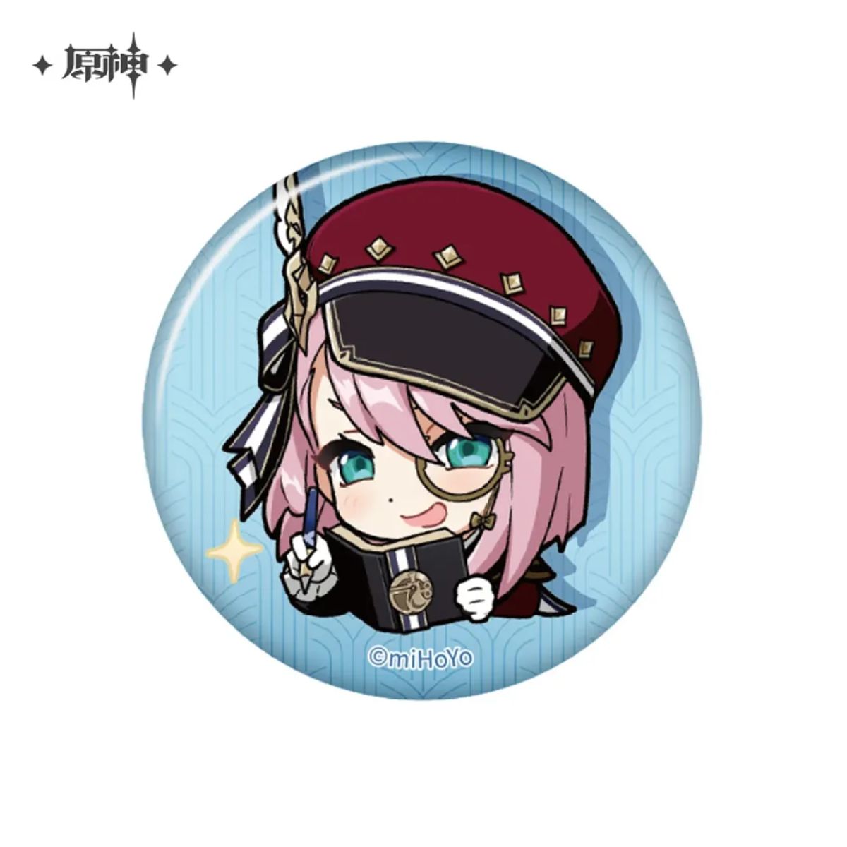 miHoYo Genshin Impact Chibi Fontaine Character Expression Sticker Badge-Charlotte-miHoYo-Ace Cards &amp; Collectibles