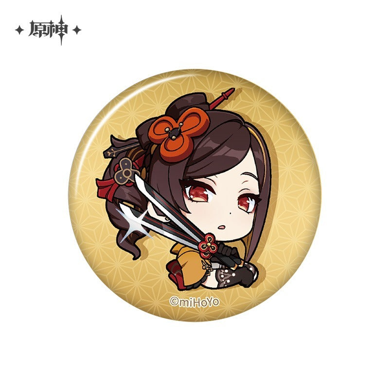 miHoYo Genshin Impact Chibi Fontaine Character Expression Sticker Badge-Chiori-miHoYo-Ace Cards &amp; Collectibles