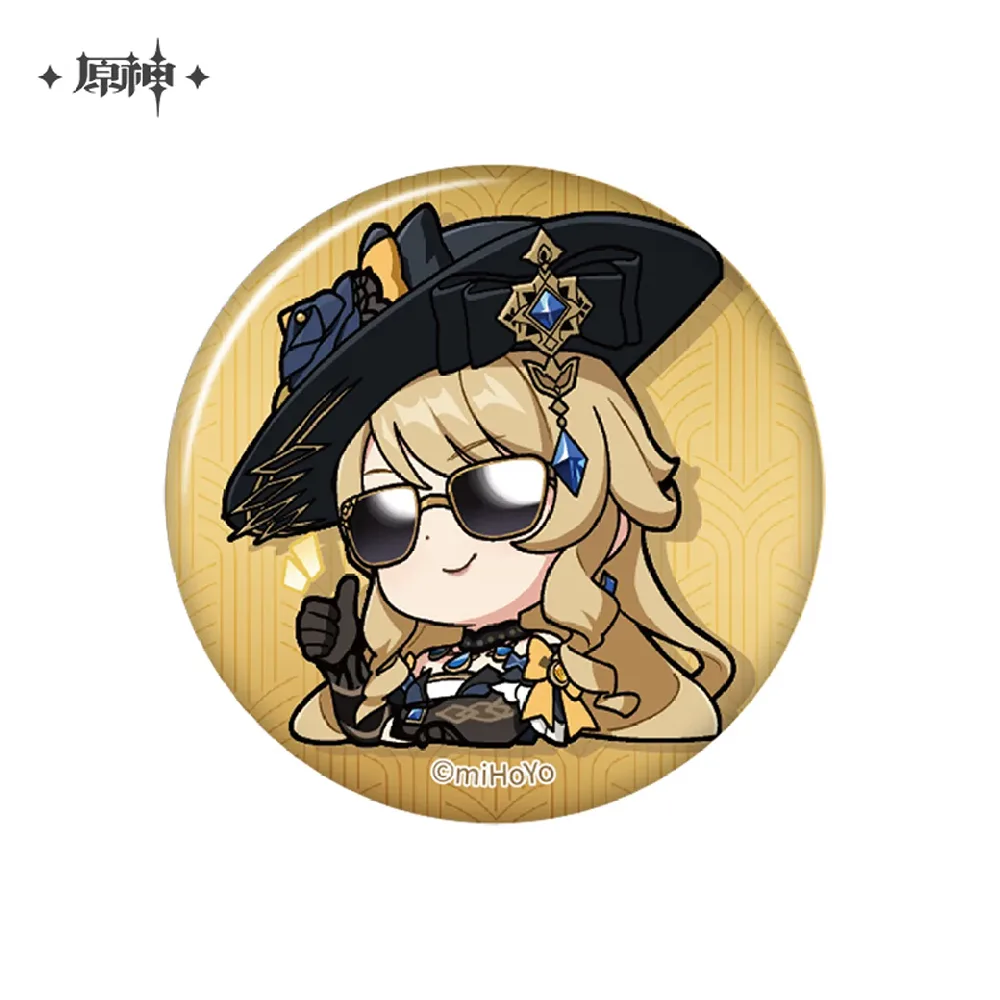 miHoYo Genshin Impact Chibi Fontaine Character Expression Sticker Badge-Navia-miHoYo-Ace Cards &amp; Collectibles