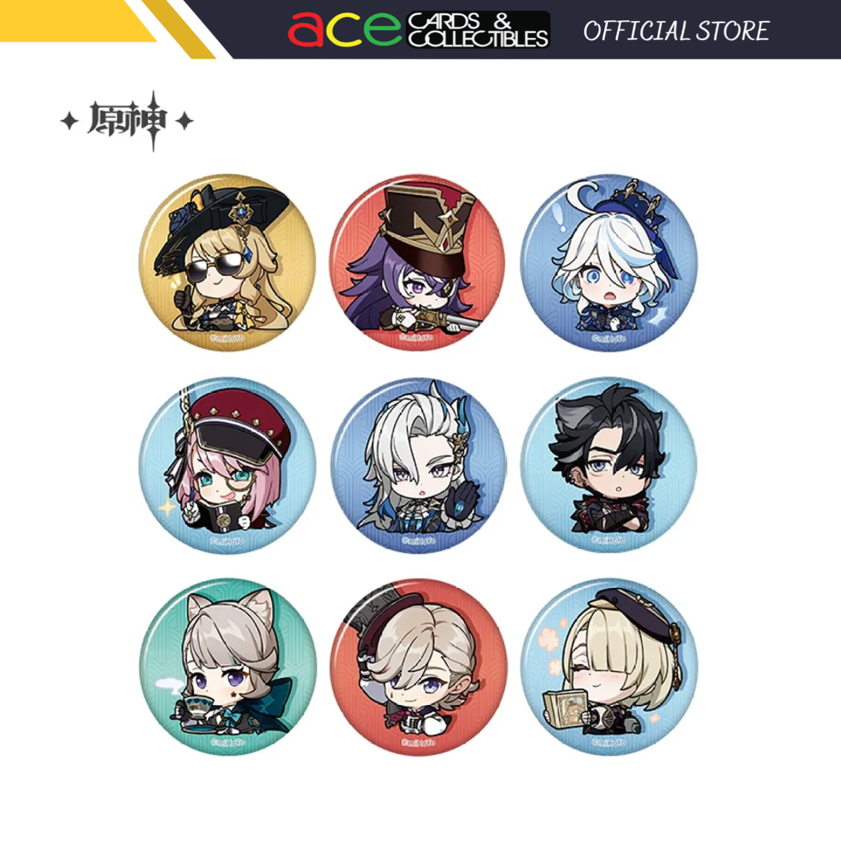 miHoYo Genshin Impact Chibi Fontaine Character Expression Sticker Badge-Navia-miHoYo-Ace Cards &amp; Collectibles
