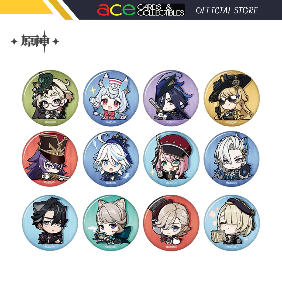 miHoYo Genshin Impact Chibi Fontaine Character Expression Sticker Badge-Navia-miHoYo-Ace Cards & Collectibles