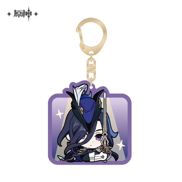 [Official Merchandise] Fontaine Chibi Character Expression Sticker Keychains