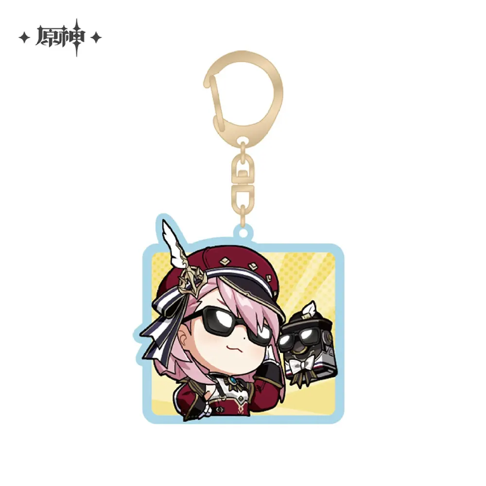 miHoYo Genshin Impact Chibi Fontaine Character Expression Sticker Keychain-Clorinde-miHoYo-Ace Cards & Collectibles
