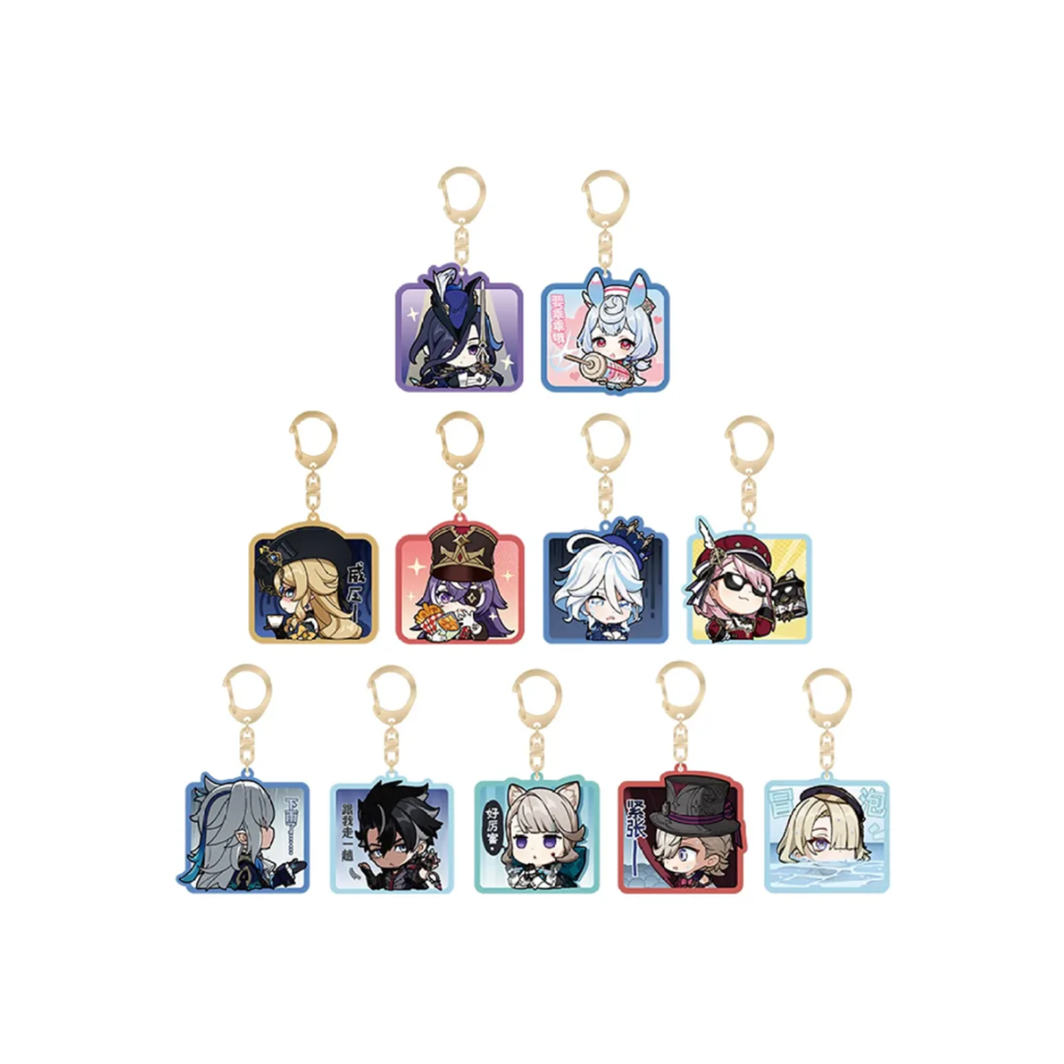 miHoYo Genshin Impact Chibi Fontaine Character Expression Sticker Keychain-Clorinde-miHoYo-Ace Cards & Collectibles