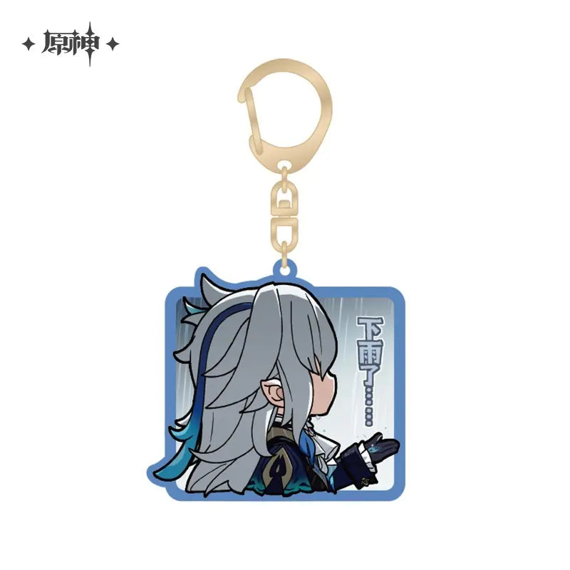 miHoYo Genshin Impact Chibi Fontaine Character Expression Sticker Keychain-Neuvillette-miHoYo-Ace Cards &amp; Collectibles