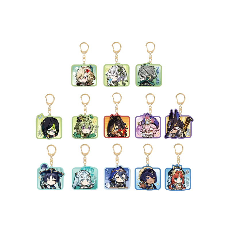 miHoYo Genshin Impact Chibi Stickers Acrylic Keychain Series Vol.3-Nahida-miHoYo-Ace Cards & Collectibles