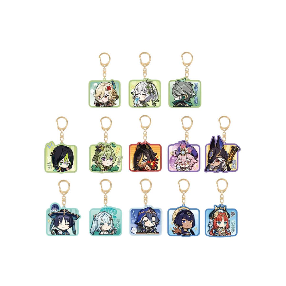 miHoYo Genshin Impact Chibi Stickers Acrylic Keychain Series Vol.3-Nahida-miHoYo-Ace Cards & Collectibles