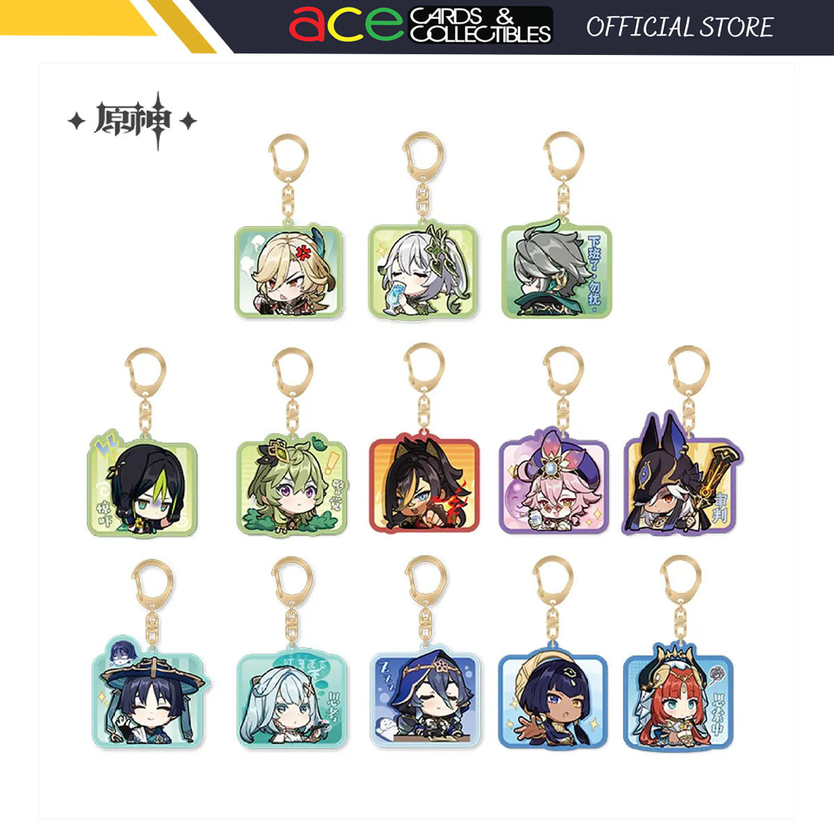 miHoYo Genshin Impact Chibi Stickers Acrylic Keychain Series Vol.3-Nahida-miHoYo-Ace Cards & Collectibles