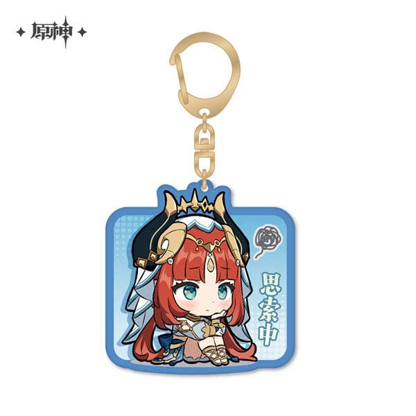 miHoYo Genshin Impact Chibi Stickers Acrylic Keychain Series Vol.3-Nilou-miHoYo-Ace Cards &amp; Collectibles