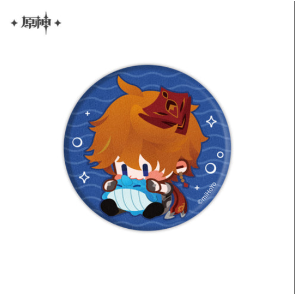 miHoYo Genshin Impact Chibi Theme Plush Badge-Tartaglia-miHoYo-Ace Cards &amp; Collectibles