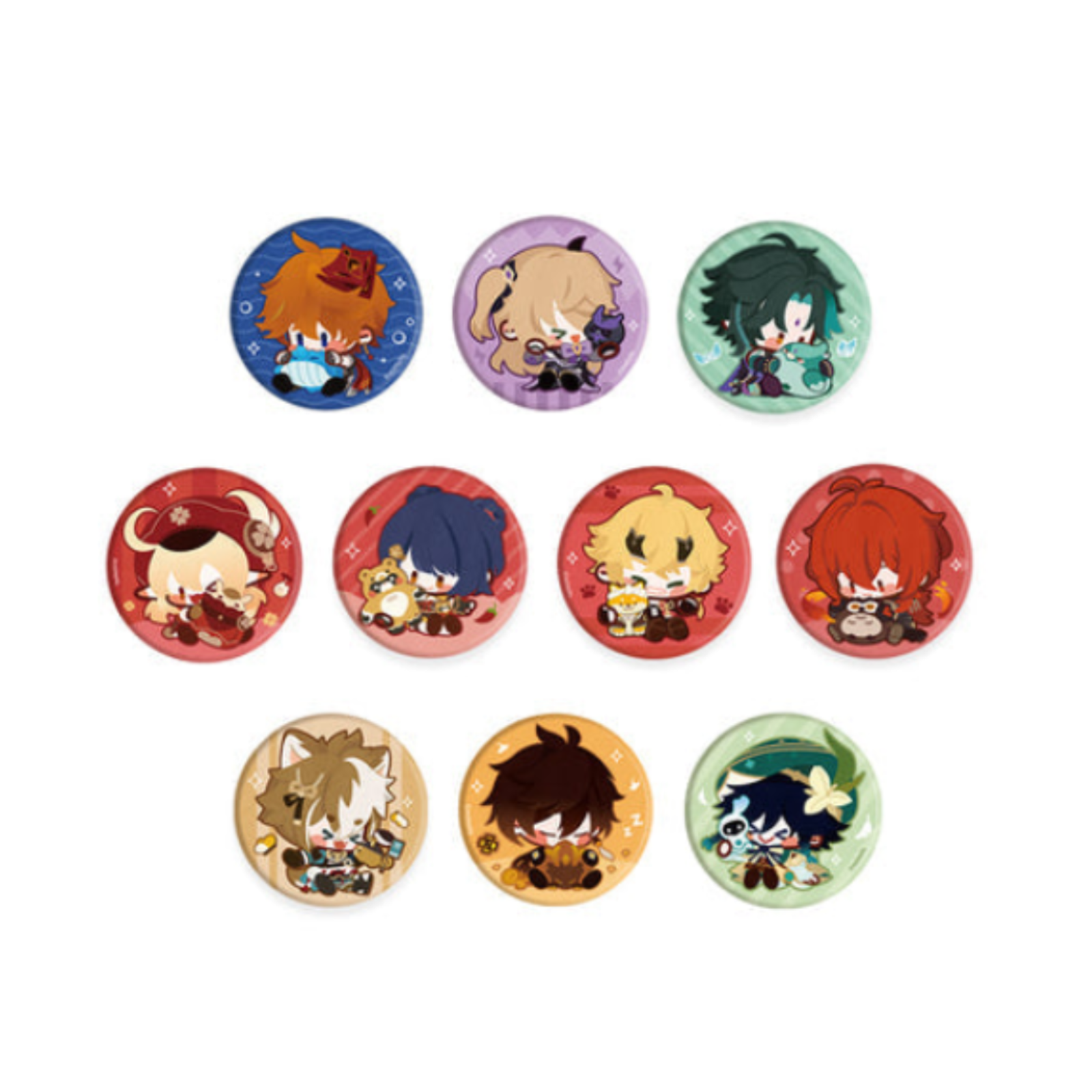 miHoYo Genshin Impact Chibi Theme Plush Badge-Tartaglia-miHoYo-Ace Cards & Collectibles