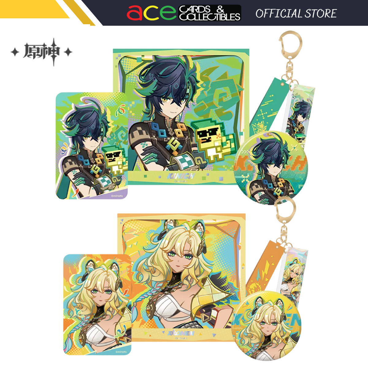 miHoYo Genshin Impact "Emblem of Steadfast Valor Kinich & Xilonen" Merchandise-Kinich-B-miHoYo-Ace Cards & Collectibles