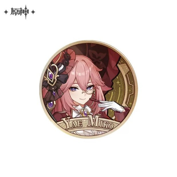 miHoYo Genshin Impact ☆ FES 2024 Character Badge-Yae Miko-miHoYo-Ace Cards & Collectibles