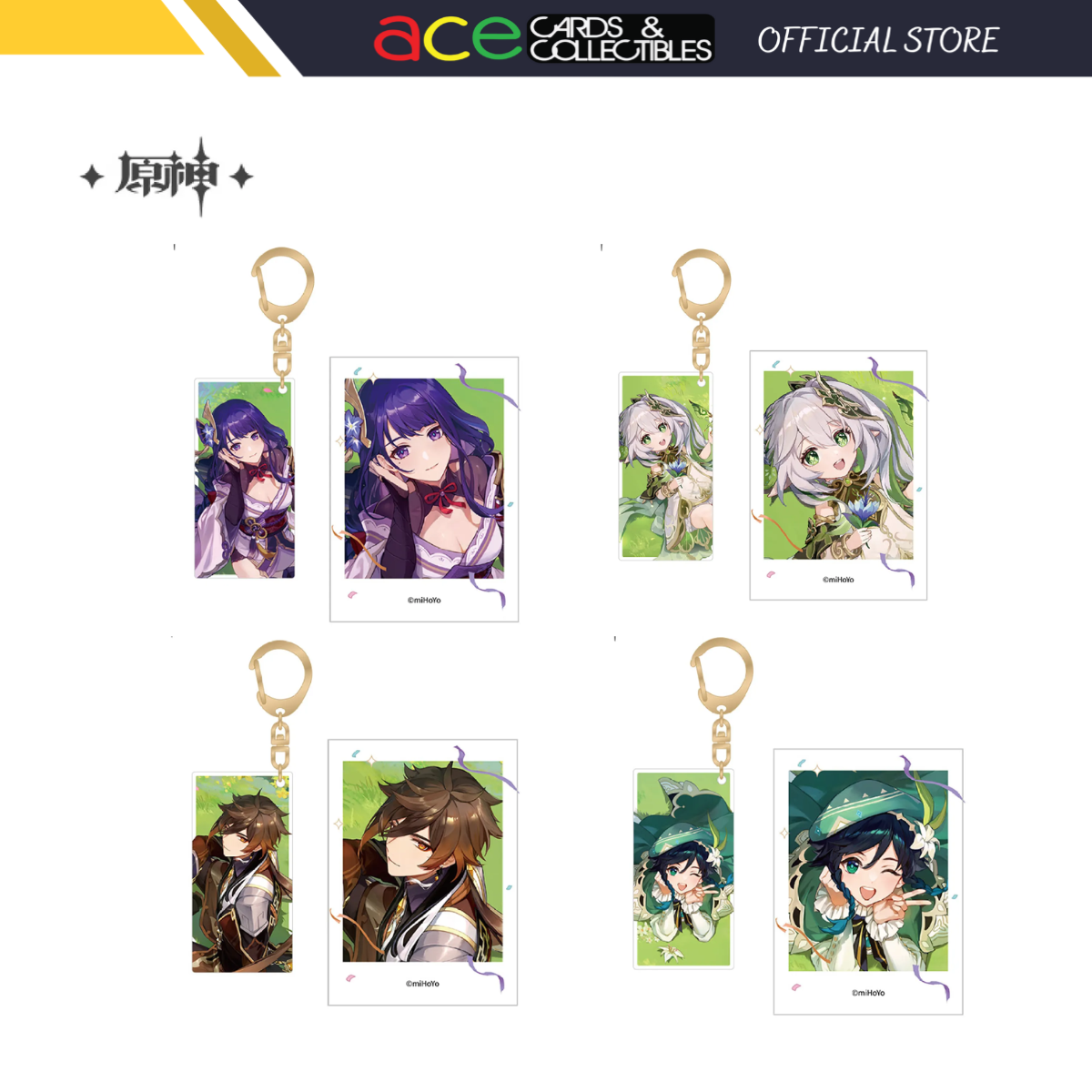 miHoYo Genshin Impact FES2023 Polaroid & Acrylic Keychain Set (2nd Anniversary)-Raiden Shogun-miHoYo-Ace Cards & Collectibles