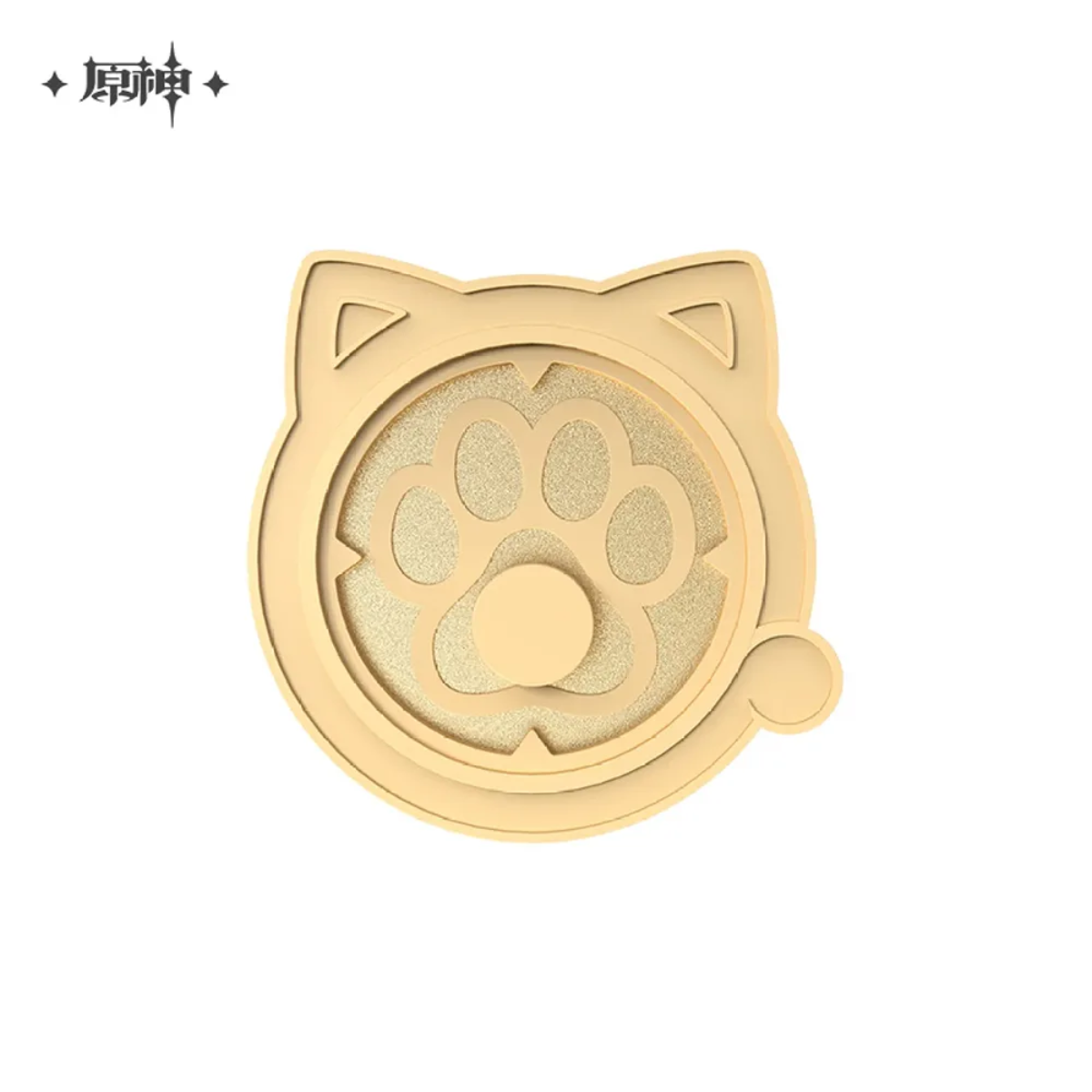 miHoYo Genshin Impact Genius Invokation TCG Cat Paw Badge Holder-Gold-miHoYo-Ace Cards &amp; Collectibles