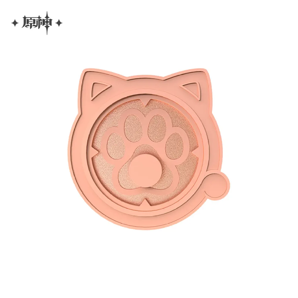 miHoYo Genshin Impact Genius Invokation TCG Cat Paw Badge Holder-Rose Gold-miHoYo-Ace Cards &amp; Collectibles