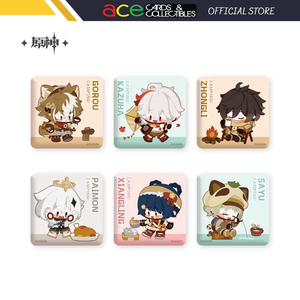 miHoYo Genshin Impact Go Camping! Badge Series-Gourou-miHoYo-Ace Cards & Collectibles