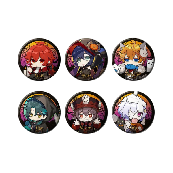 miHoYo Genshin Impact Halloween Themed Chibi Character Badge-Diluc-miHoYo-Ace Cards & Collectibles