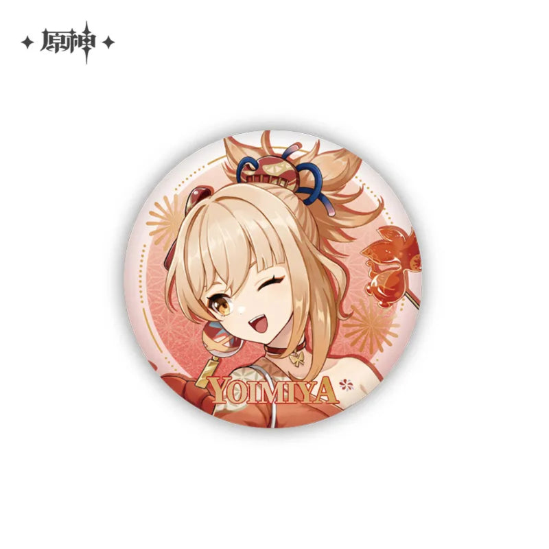 miHoYo Genshin Impact &quot;Hanasaki City Series&quot; Merchandise-Yoimiya-Badge-miHoYo-Ace Cards &amp; Collectibles