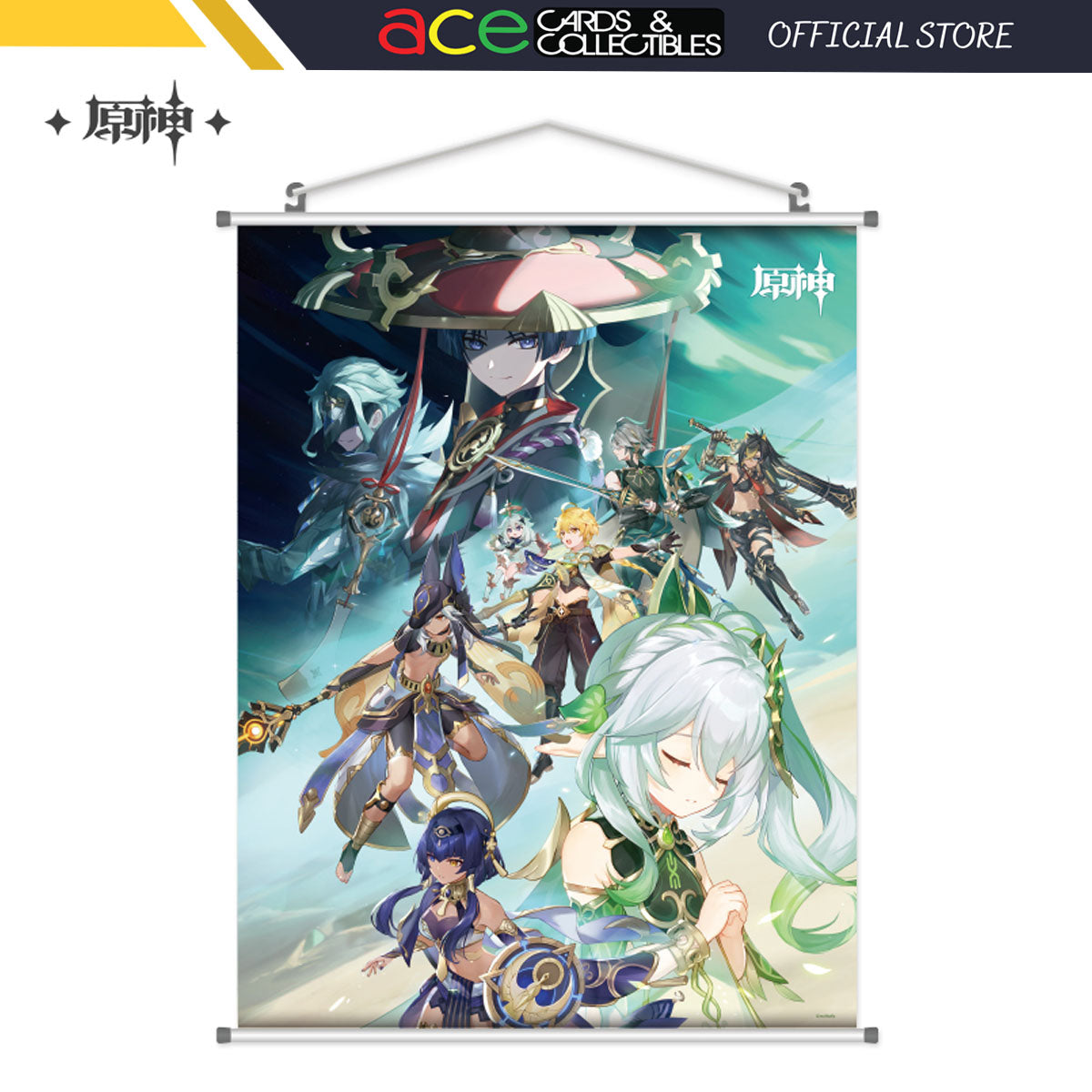 miHoYo Genshin Impact Hanging Canvas &quot;King Deshret and the Three Magi&quot;-miHoYo-Ace Cards &amp; Collectibles