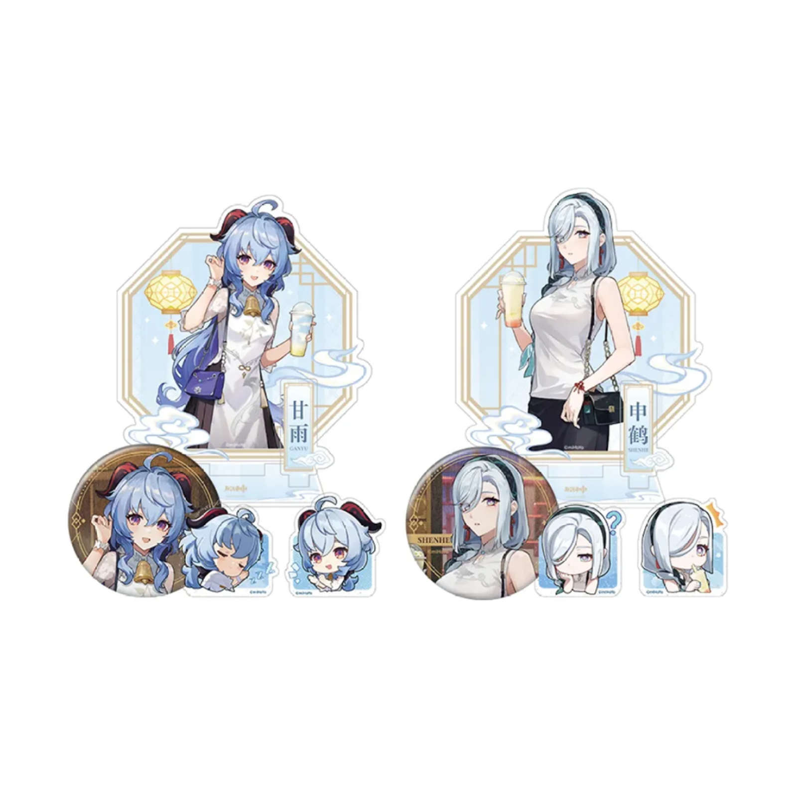 miHoYo Genshin Impact HeyTea Themed Ganyu/Shenhe Merch-Shenhe-B-miHoYo-Ace Cards & Collectibles