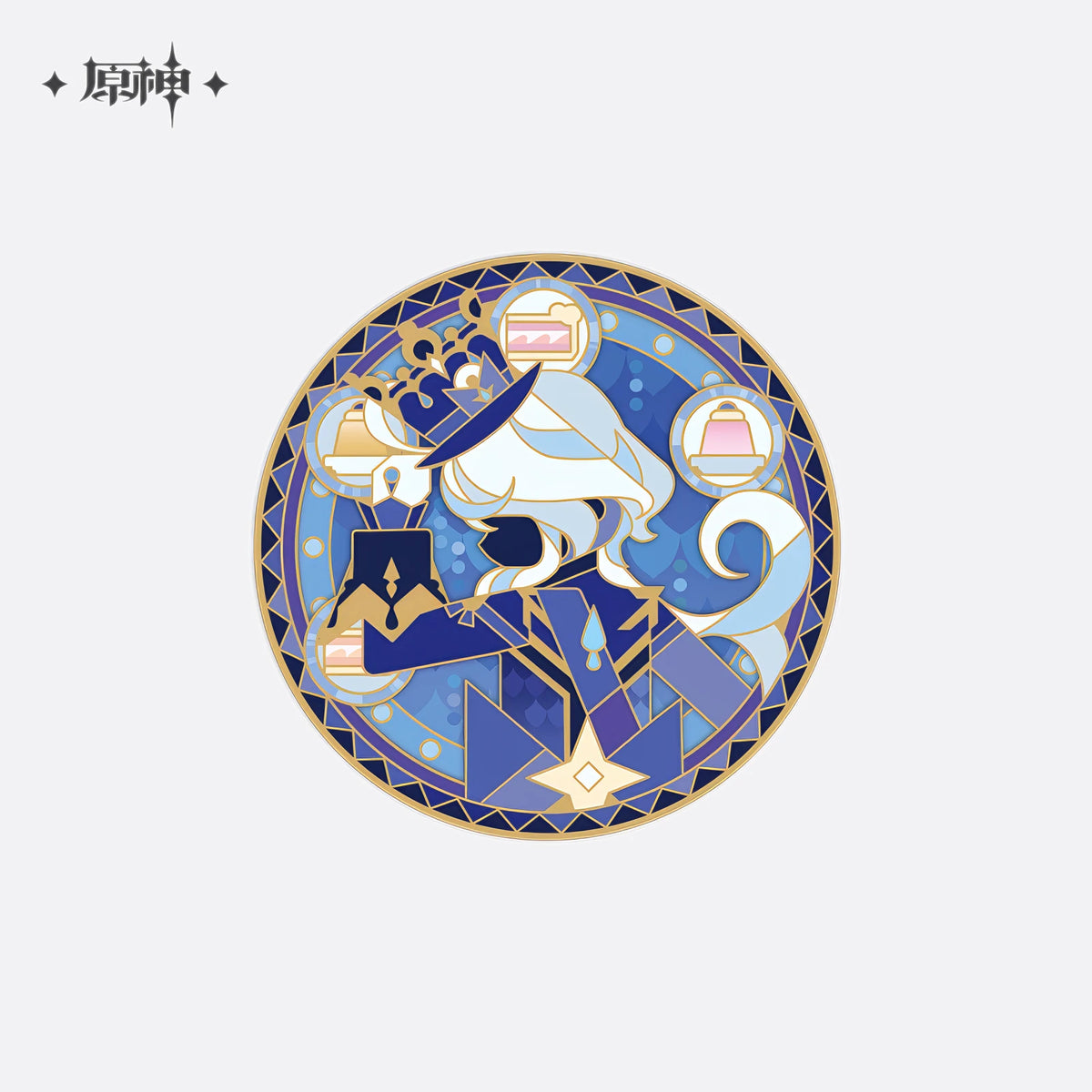 miHoYo Genshin Impact Iridescence Invitation Series Rotatable Metal Badge-Furina-miHoYo-Ace Cards & Collectibles