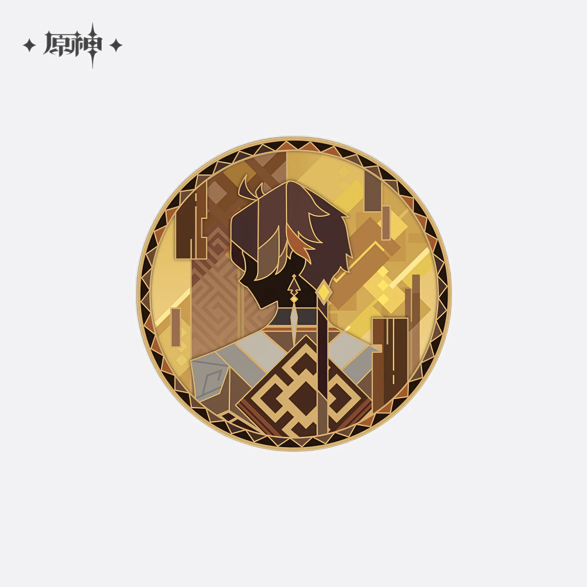 miHoYo Genshin Impact Iridescence Invitation Series Rotatable Metal Badge-Zhongli-miHoYo-Ace Cards & Collectibles
