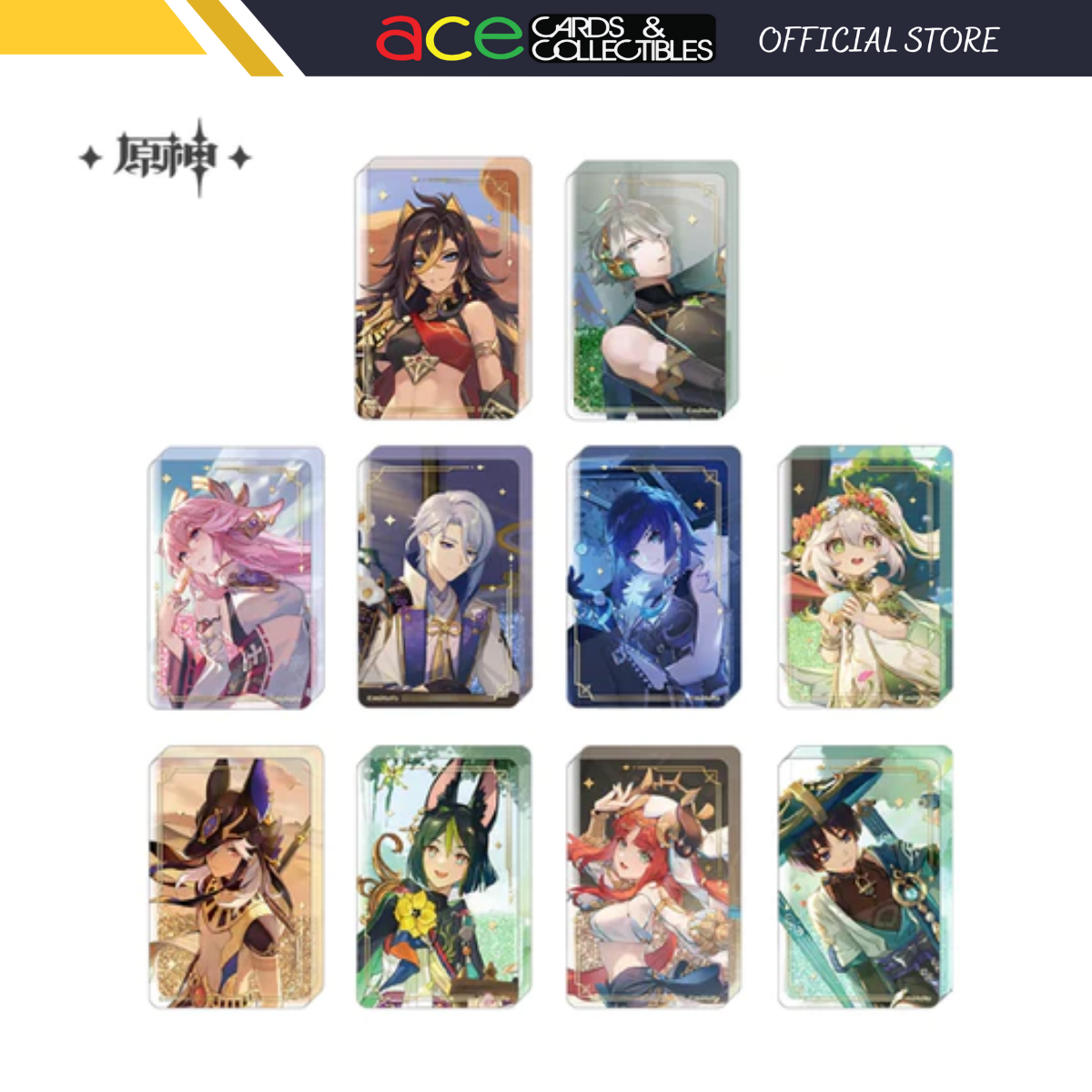 miHoYo Genshin Impact Ornament Quicksand Acrylic Block Ace Cards