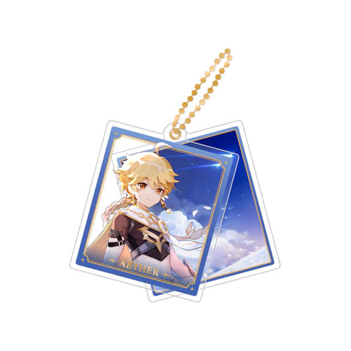 miHoYo Genshin Impact Slide Acrylic Keychain Series-Aether-miHoYo-Ace Cards &amp; Collectibles