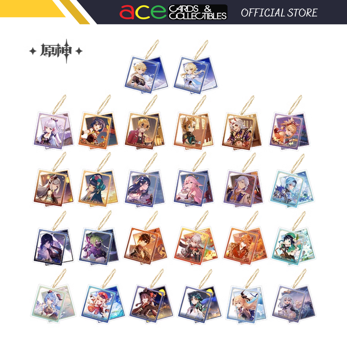 miHoYo Genshin Impact Slide Acrylic Keychain Series-Aether-miHoYo-Ace Cards &amp; Collectibles