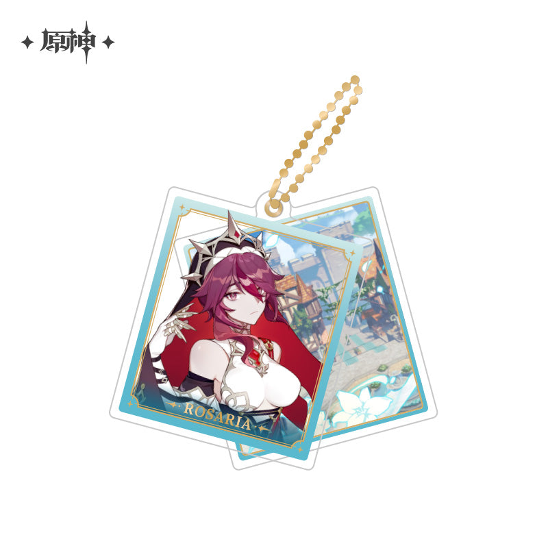 miHoYo Genshin Impact Slide Acrylic Keychain Series-Rosaria-miHoYo-Ace Cards &amp; Collectibles