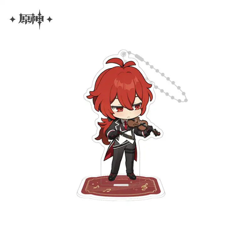 miHoYo Genshin Impact Symphony Into A Dream Chibi Character Hangable Standee-Diluc-miHoYo-Ace Cards &amp; Collectibles