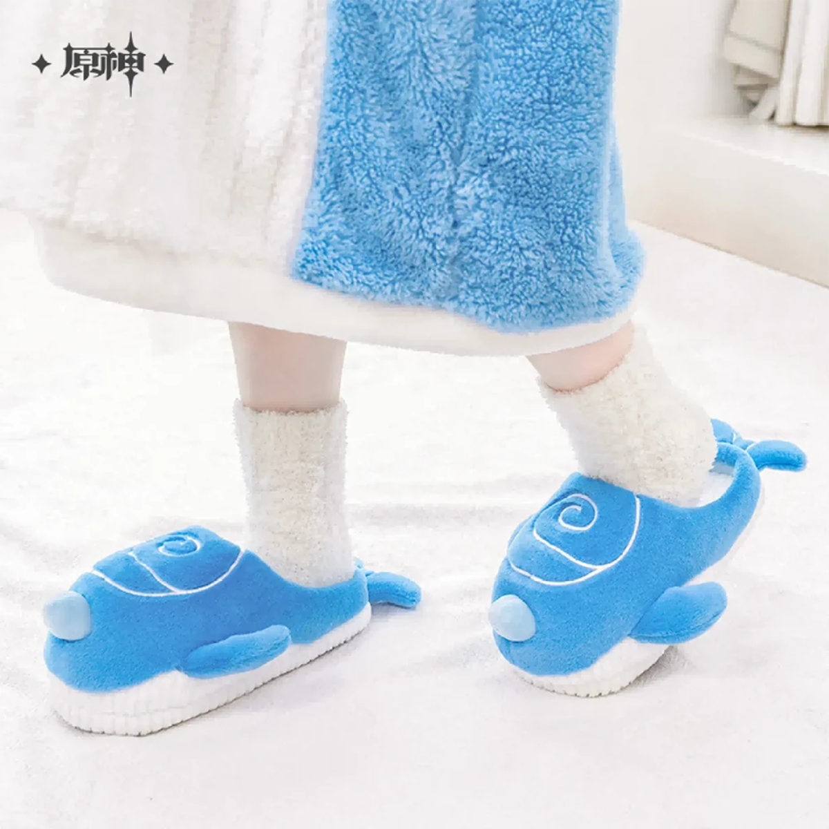 miHoYo Genshin Impact Tartaglia Monoceros Caeli Whale Indoor Slippers (M size)-miHoYo-Ace Cards & Collectibles