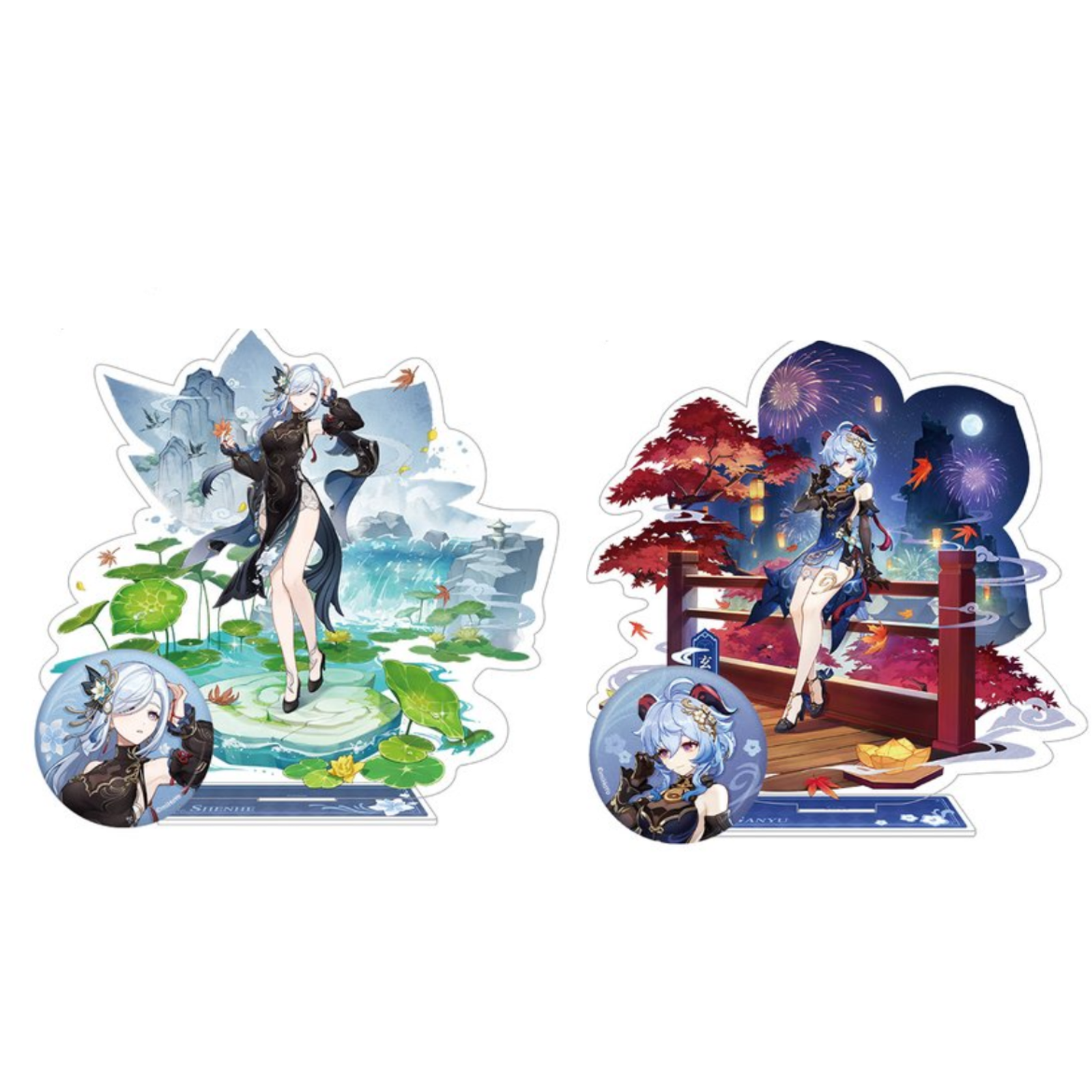 miHoYo Genshin Impact "Teyvat" Series (Shenhe/Ganyu)-Badge "Shenhe"-miHoYo-Ace Cards & Collectibles