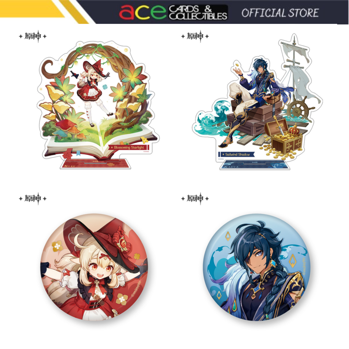 miHoYo Genshin Impact Teyvat Style Character Outfit Badge &amp; Standee-Klee (Badge)-miHoYo-Ace Cards &amp; Collectibles