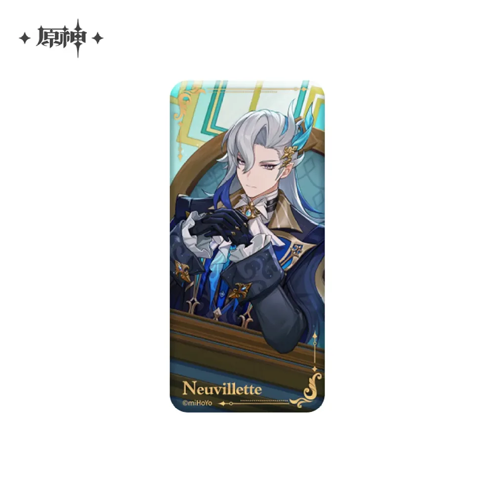 miHoYo Genshin Impact "To the Stars Shining in the Depths" Character Badge Series-Neuvillette-A-miHoYo-Ace Cards & Collectibles