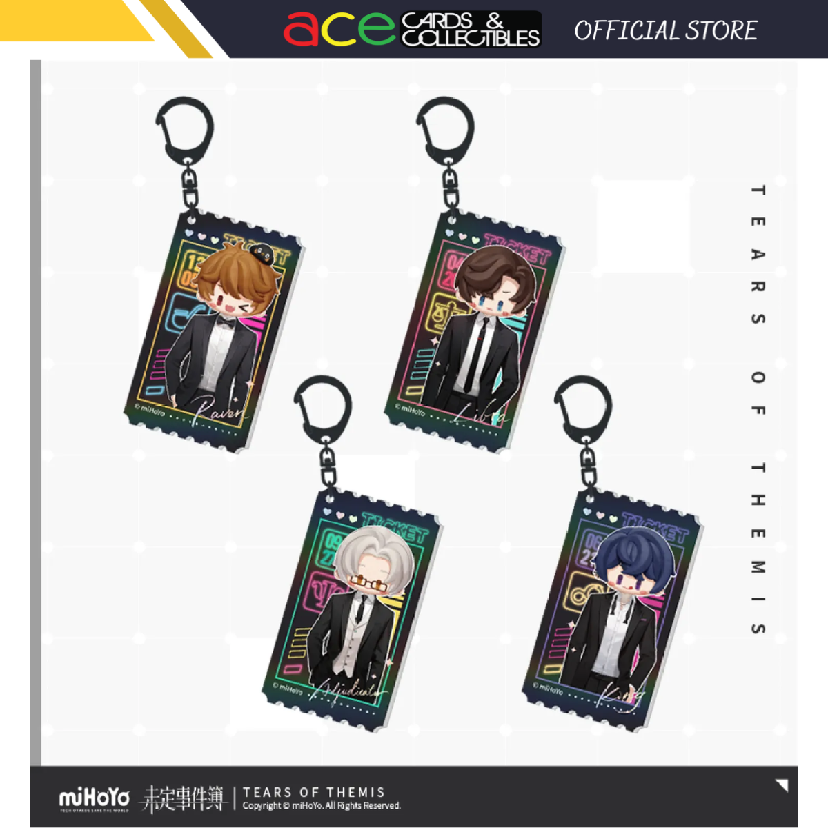 miHoYo Tears of Themis Heart-Stealing Acrylic Keychain Series-Xia Yan-miHoYo-Ace Cards &amp; Collectibles