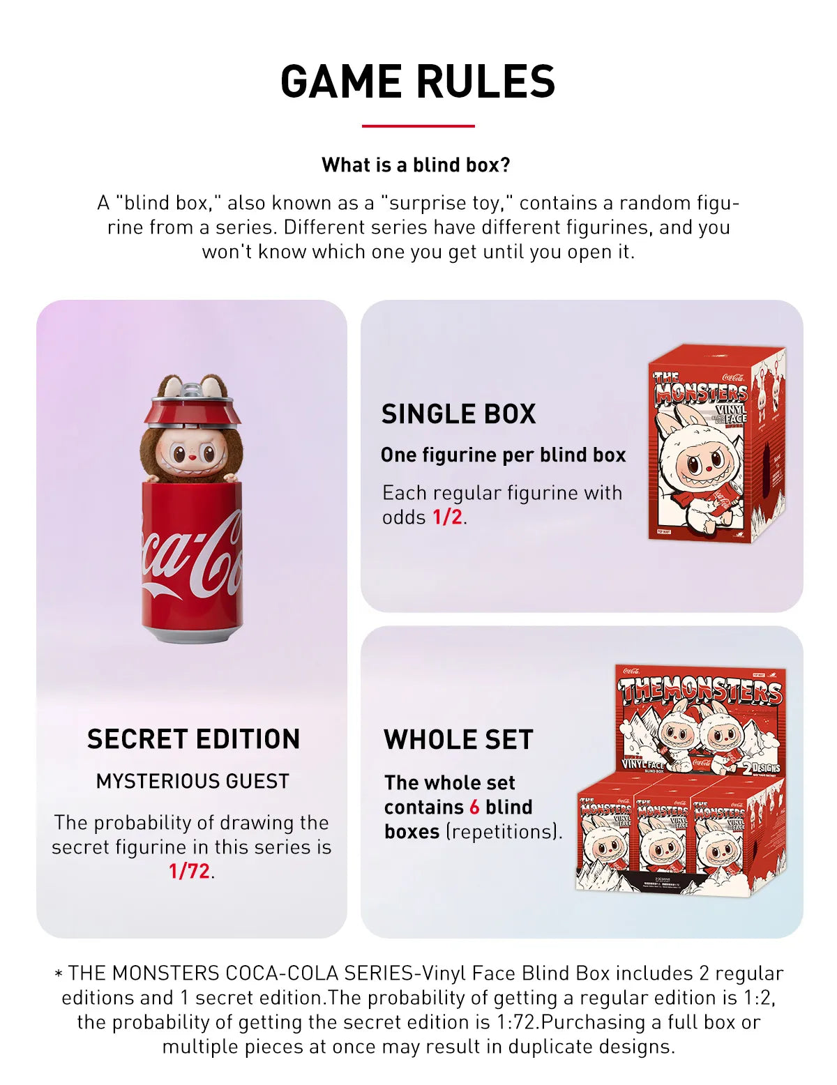 THE MONSTERS &quot;Labubu&quot; Coca-Cola Series Vinyl Plush Blind Box-Single Box (Random)-popmart-Ace Cards &amp; Collectibles