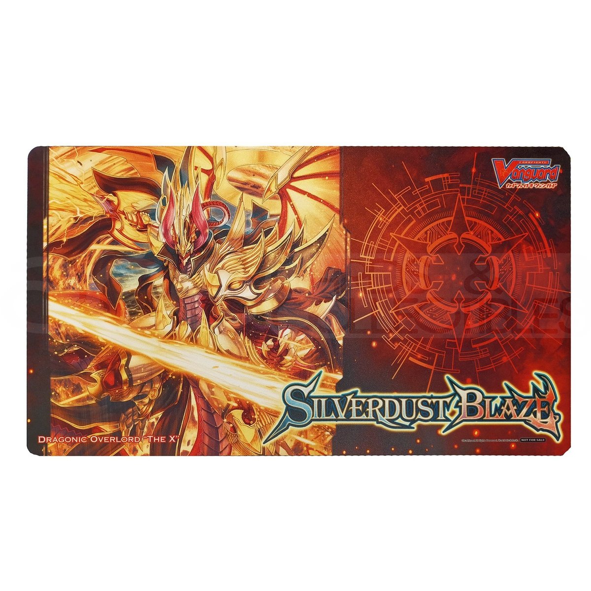 Cardfight Vanguard Playmat &quot;Silverdust Blaze Sneak Preview Playmat Dragonic Overlord X&quot; (VG-V-BT08)-Ace Cards &amp; Collectibles-Ace Cards &amp; Collectibles