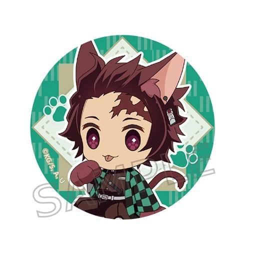 Demon Slayer: Kimetsu no Yaiba Nyaforme Button Badge-Tanjiro Kamado-Aniplex+-Ace Cards & Collectibles