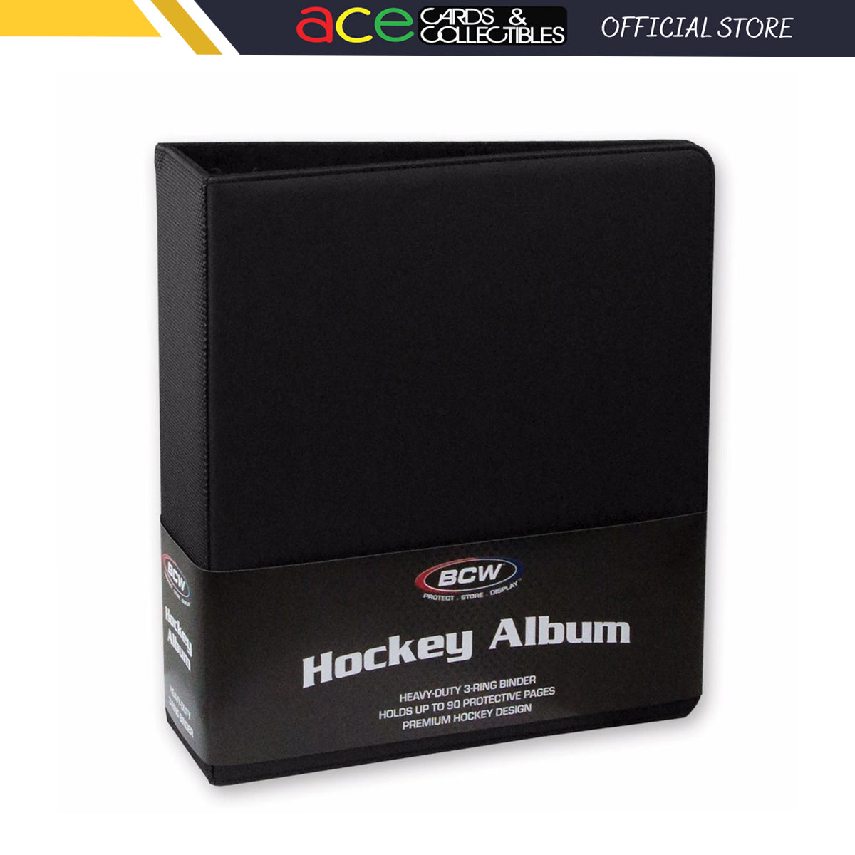 BCW Hockey Collectors Album 3inch &quot;Premium Black&quot;-BCW Supplies-Ace Cards &amp; Collectibles