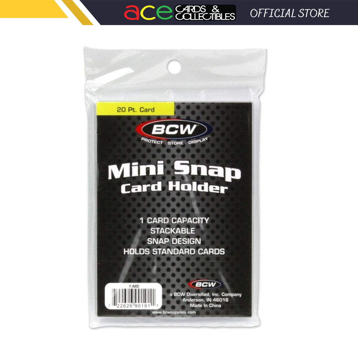 BCW Mini Snap Card Holder-BCW Supplies-Ace Cards &amp; Collectibles
