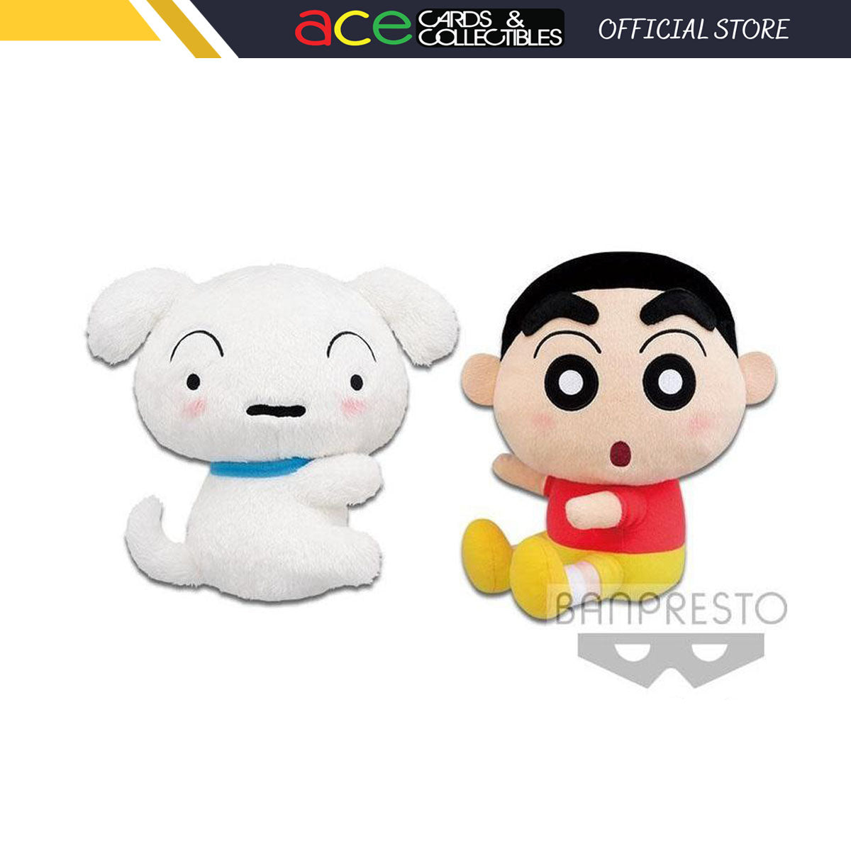 Crayon Shinchan Big Plush - [ Shiro / Shinchan ]-Shiro-Bandai-Ace Cards & Collectibles
