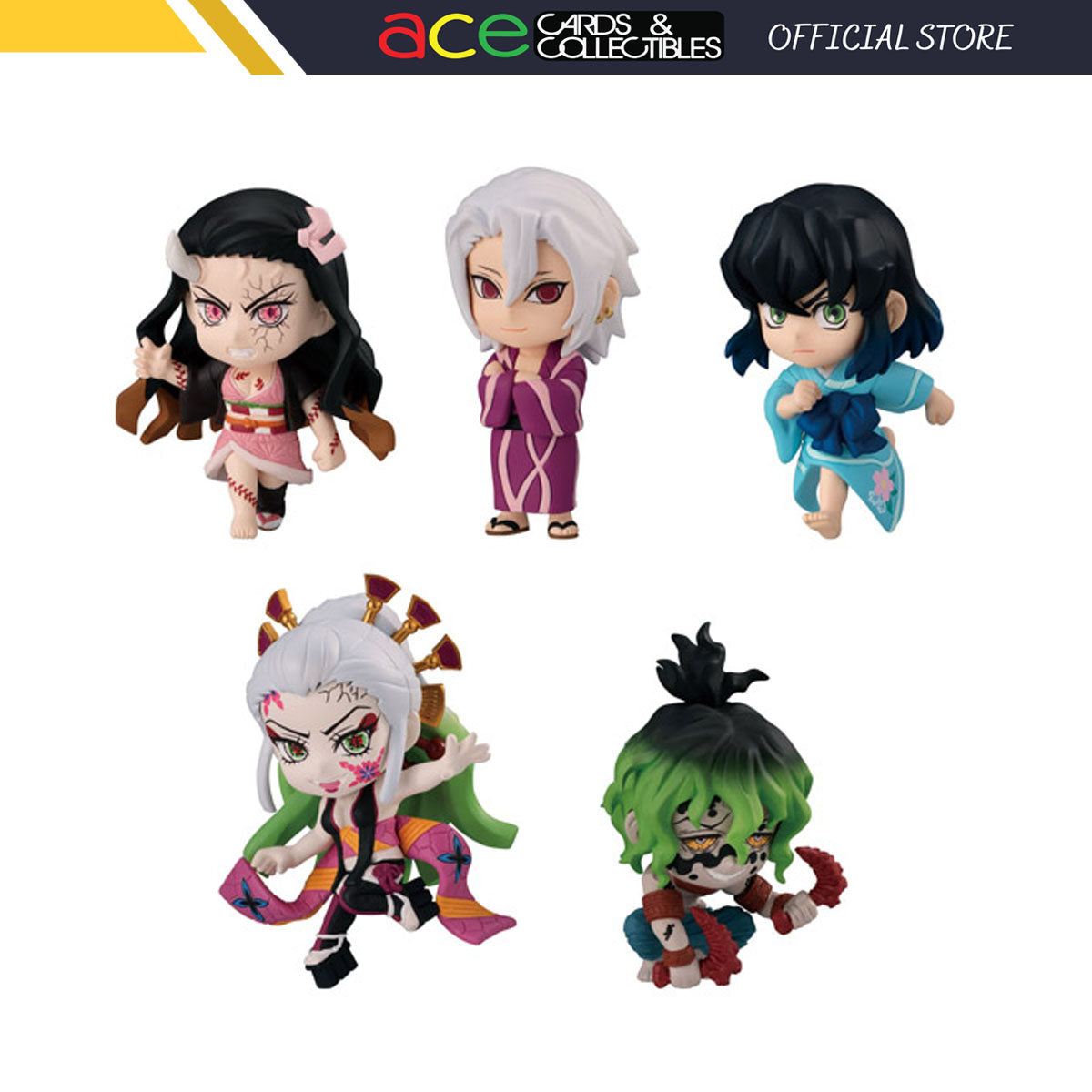 Demon Slayer: Kimetsu no Yaiba Adverge Motion 5-Complete Set of 5-Bandai-Ace Cards & Collectibles